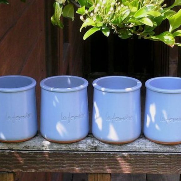 La Fermiére French Glazed Terracotta Pots set of 6 - Picture 4 of 14